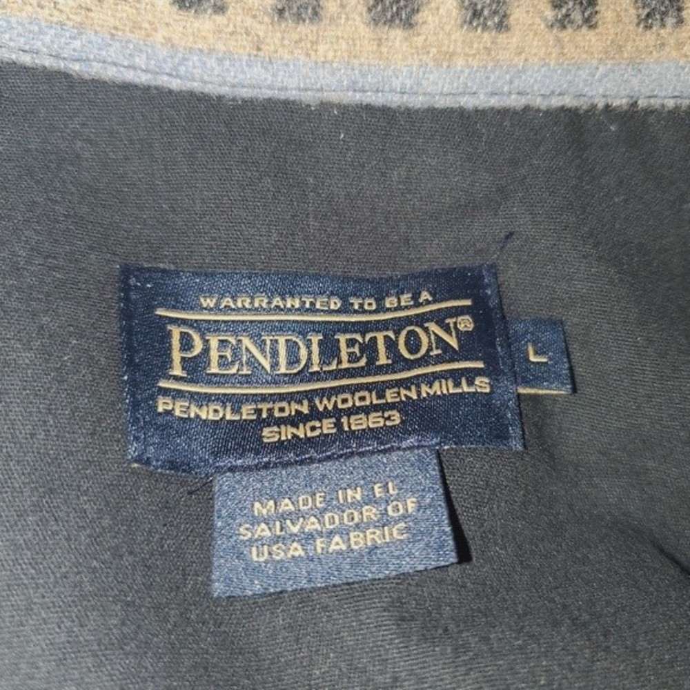 Pendleton Geometric Patterned Blazer In Blue And … - image 8